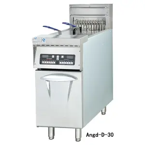 Freidora de acero inoxidable, equipo de cocina comercial, 2 tanques, 4 cestas