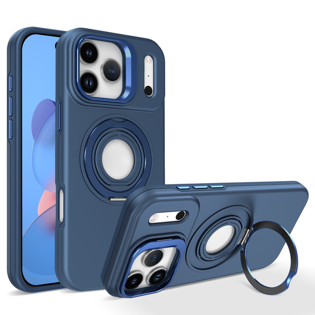 Silicon Kickstand Phone Case for iPhone 17 Pro Max Magnetic Shockproof Car Mount Phone Cover for iPhone 17 16 15 14 13 12