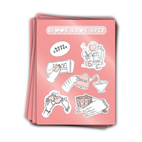 Autocollant personnalisé pour scrapbooking journal carnet papier autocollant autocollant décoratif Kawaii
