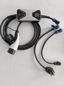Cargador Portátil <span class=keywords><strong>para</strong></span> Vehículos Eléctricos con NEMA 5-15P NEMA 14-50P, Estación <span class=keywords><strong>de</strong></span> <span class=keywords><strong>Carga</strong></span> Portátil <span class=keywords><strong>para</strong></span> Vehículos Eléctricos <span class=keywords><strong>de</strong></span> CA, 7KW Tipo 2, Diseño Compacto, Cable <span class=keywords><strong>de</strong></span> 5m - Product Image 1