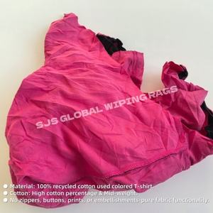 Trapos de Algodón Avanzados para Limpieza Industrial, 100% Algodón, Trapos de Camiseta de Colores Mezclados - Product Image 4