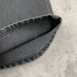 Edge Denim <span class=keywords><strong>Pantalon</strong></span> jeans baggy taille haute pour femmes imprimé ciré de haute qualité pour petit ami - Product Image 4