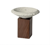 Diffuseur d'huiles essentielles en pierre volcanique avec logo personnalisé, base en bois, bol en béton, aromathérapie, décoration d'intérieur, diffuseur en pierre de lave