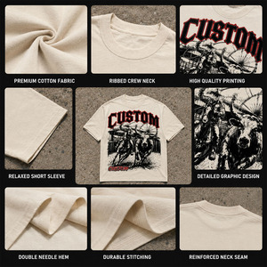 T-Shirt Personalizzata da Uomo con Stampa Grafica, Stile Western Cowboy, Oversize Vintage Streetwear in Cotone - Product Image 3