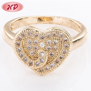 <strong>Different</strong> <strong>Types</strong> American Gold Plated CZ Stones Jewelry Fashion <strong>Rings</strong> for Woman - Product Image 1