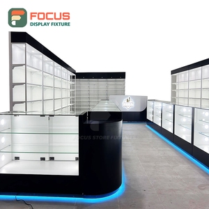 Glass Door Tobacco Display Cabinet Lockable Storage Multi Tier Shelf Secure Cigarette Display Case - Product Image 3