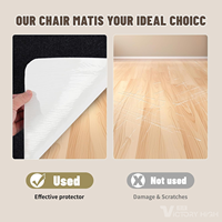 Tapis de chaise de bureau moderne en TPR antidérapant, protection de sol 100 % polyester pour la maison et le bureau, idéal pour les sols en bois dur, carrelage et stratifié