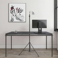 KALIOU E050 Anneau lumineux LED professionnel 2,1 m tout-en-un en alliage d'aluminium, trépied portable à 3 pieds avec niveau à bulle et fonction rotative