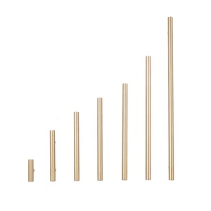 Gagang Kabinet Dapur Santaya Solid Brushed Brass, Kenop Laci Lemari Kamar Tidur, dan Gagang Kulkas Furnitur - Product Image 6