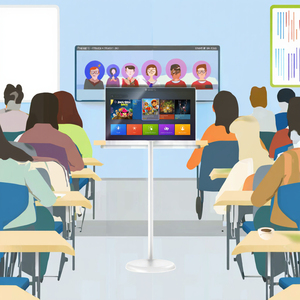 โทรศัพท์มือถืออัจฉริยะหน้าจอสัมผัสแบบพกพาขนาด32นิ้วทีวีแบบมีล้อ - Product Image 2