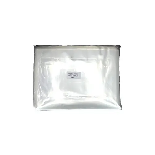 Les sacs en plastique PP les plus populaires 12x18 utilisent du polypropylène pour emballer l'épaisseur de chemise 35-60 micromètres