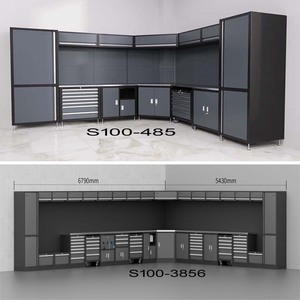 Customized Modern Design Removable Stainless Steel Tool Boxes Sturdy <b>Workshop</b> Garage <b>Storage</b> Workbench Tool Cabinet 200kg Load - Product Image 6
