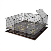 Cage en fil de fer pour l'élevage de poussins et de cailles, conception anti-évasion, grand espace pouvant accueillir 30 à 80 cailles roux, utilisable toute l'année