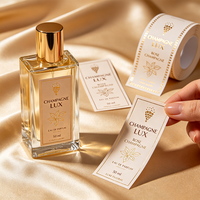 Solution d'étiquetage pour fond de teint liquide TEDDY, transparente, dorée, estampage à chaud, étiquettes de maquillage