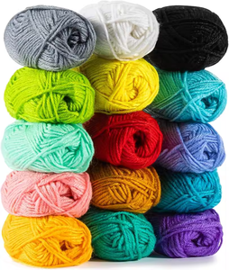 5ply Soft Acrylic Knitting Yarn 15 Colors for Scarf Making <strong>Beginners</strong> Handicraft Women Homemade Creative <strong>Crochet</strong> <strong>Kit</strong> - Product Image 2