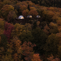 Direkt vom Hersteller: Glamping-Kuppelzelt 4m mit Maßgefertigtem PVC-Windschutz für Luxus-Resort-Camping unter den Sternen mit Hoher ROI-Rendite