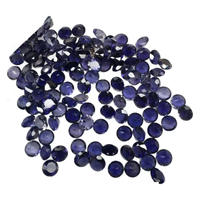 Pierres semi-finies en cordierite naturelle verte de 4 mm à facettes et à fond pointu pour incrustation de bijoux à effet lumineux, vente en gros