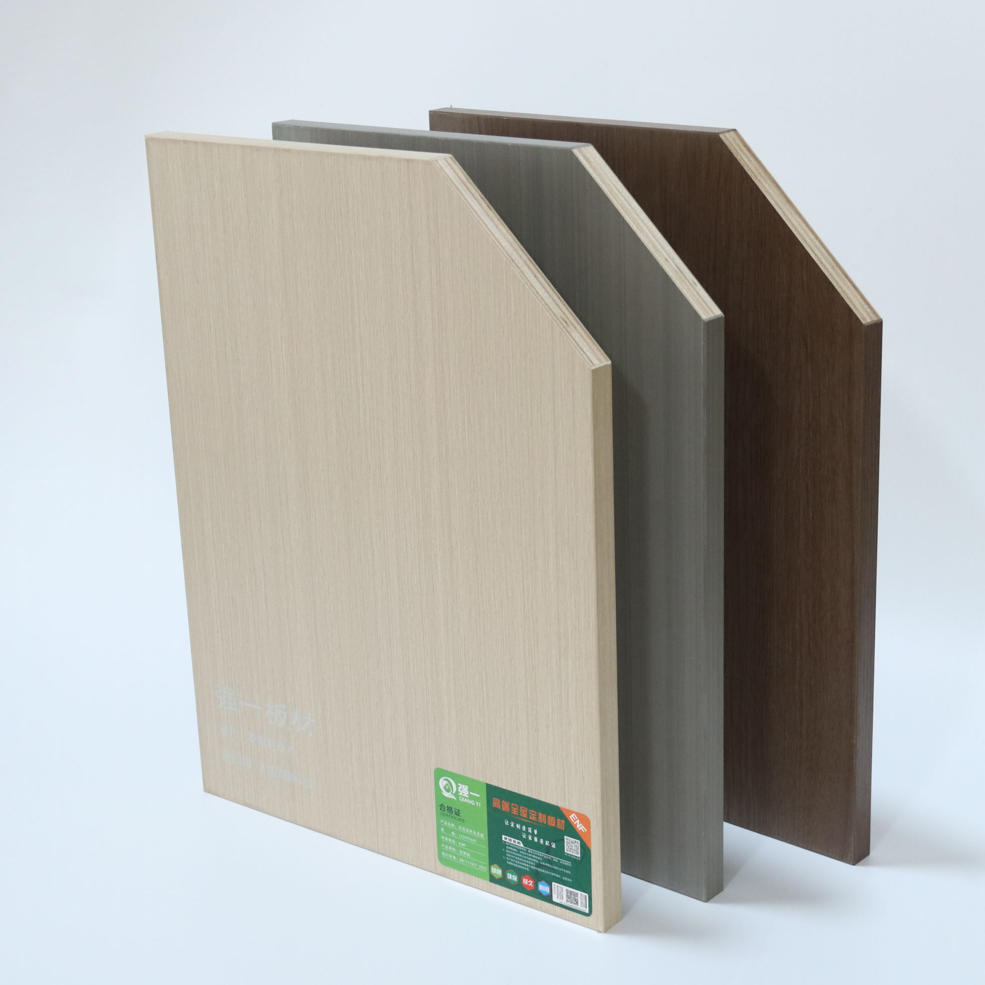 Popular Wood Grain Laminate Plywood for Apartment Furniture Two Sides White Melamine Board 18mm Marine Plywood for Cabinets