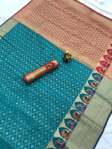 Nouveau Look le plus attrayant Banarasi soie Saree avec chemisier pièce femmes indiennes portent Sari pas cher bas prix en gros Surat Apparelgarment - Product Image 3