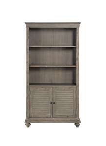 Armoire en bois personnalisée vintage français classique à grande <span class=keywords><strong>histoire</strong></span> bibliothèque à 5 niveaux marron clair 40 pouces pour chambre - Product Image 5