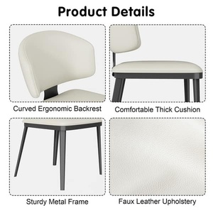 Việt Nam thực hiện truyền thống <span class=keywords><strong>CB2</strong></span> Arabic sang trọng màu trắng và bạc da phòng ăn ghế - Product Image 6