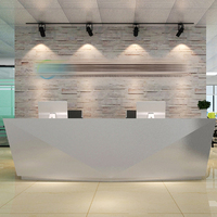 Bureau de réception en forme de l, design moderne de haute qualité