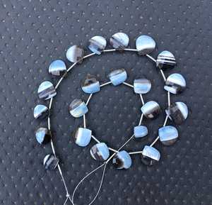 Haute qualité 23 pièces naturel bleu plus audacieux opale gemme facettes coeur forme Briolette perles pour bijoux faits à la main en gros - Product Image 5