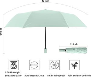 Custom Logo Wholesale Three-Folding Branded Coloured Classic Rubber Portable Rain Automatic <b>Windproof</b> Advertising <b>Umbrella</b> - Product Image 4