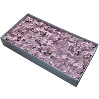 I0079 50 pièces par boîte Fleurs de savon artificielles en gros pour cadeaux DIY, petites fleurs d'hortensia en savon à 9 tiges