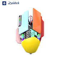 Mouse Ergonómico para Juegos RGB para Diestros, 3200 DPI, Inalámbrico, Diseño Moderno para Uso en Escritorio en Juegos Mecánicos, Mouse BT Inalámbrico