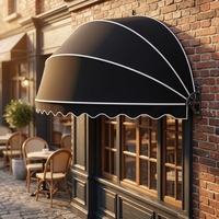 Auvents d'extérieur de style français, auvents trapézoïdaux décoratifs pour cafés, auvents pliants français