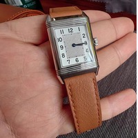 Montre mécanique pour homme Reverso Duoface réversible à double fuseau horaire, édition designer, vintage, luxe, personnalisée, cristal saphir, analogique
