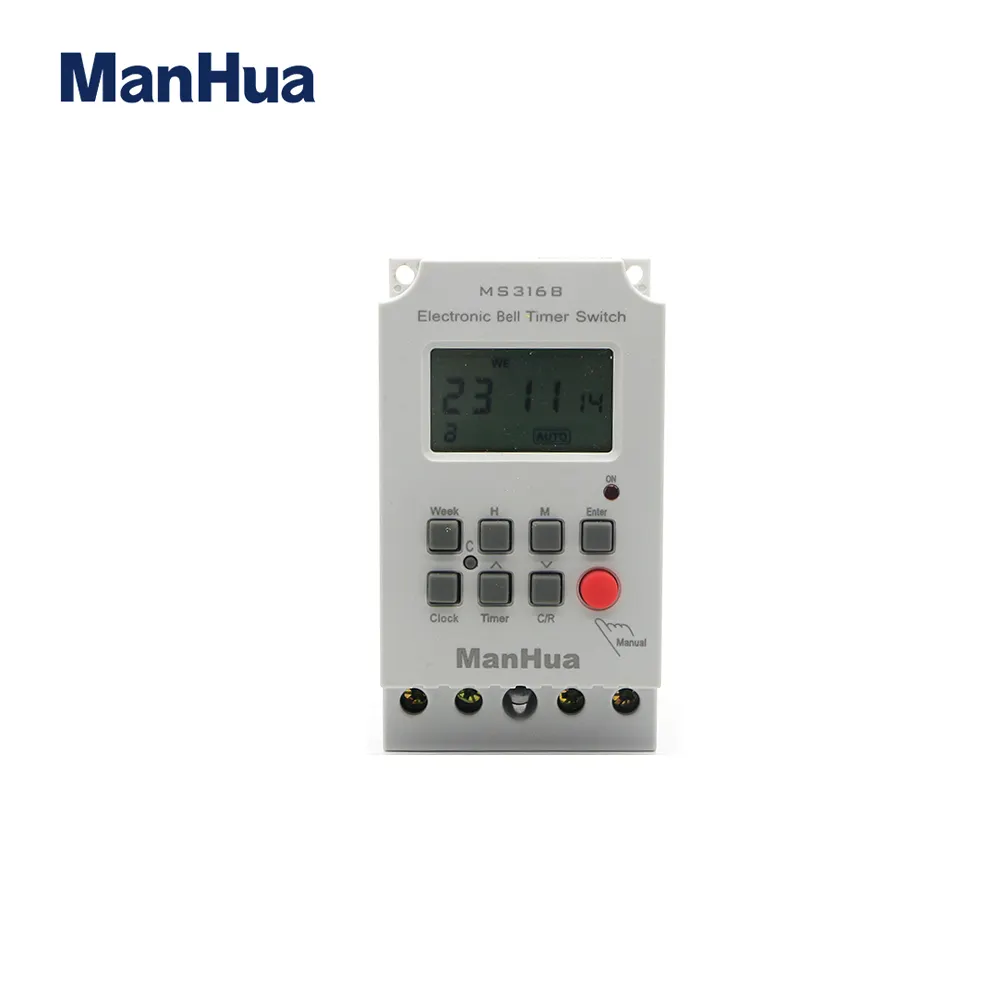 Manhua MS316B 220V 25A 68 ON Timer-Schalter für muslimische Gebets-und Schulglocke