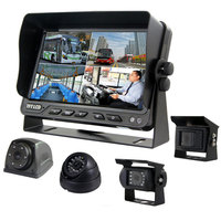 Moniteur de voiture BUSRV 10,1 pouces 1024*600 écran LCD HD 12V, moniteur de recul pour bus, moniteur quadruple divisé pour camion