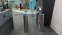 Système de contrôle d'accès à tripode avec code QR et carte RFID, en acier inoxydable 304, moteur sans balais, compatible IC/Carte, pour station de métro