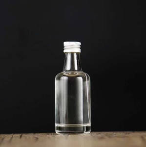Custom Mini <strong>5cl</strong> 50ml Gin Round Glass <strong>Bottle</strong> for Whisky Spirit - Product Image 6