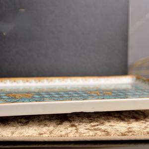 Assiette carrée jetable en porcelaine fine, motif végétal style américain, pour hôtels, restaurants et rentrée scolaire - Product Image 4