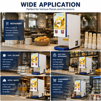 Distributeur de jus de fruits commercial à 2 robinets, machine à boissons froides de comptoir, distributeur de sirop BIB pour café et restaurant