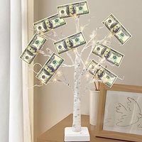 Lámpara LED de Árbol de Abedul Artificial de 2 Pies, Luz Cálida de Hadas, Árbol de Luz Decorativo de Plástico Negro para el Día de San Valentín, Decoración para el Hogar y Fiestas