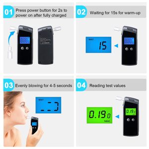 Alkohol <span class=keywords><strong>tester</strong></span>, tragbarer Alkohol <span class=keywords><strong>tester</strong></span> mit wiederauf ladbarem USB-Alkohol <span class=keywords><strong>tester</strong></span> mit profession eller Genauigkeit (10 Mundstücke) - Product Image 2