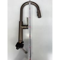 Robinet de cuisine à bec flexible haut en alliage de zinc, mitigeur chaud/froid en acier inoxydable pour évier