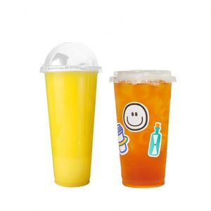 Vasos Desechables de Plástico PP con Fondo Plano de 90 mm, con Logotipo Personalizado, para Bebidas, 16oz/24oz, Transparentes, para Té de Burbujas, Jugos y Refrescos - Product Image 2