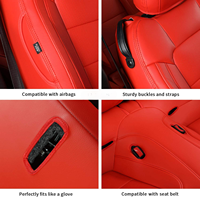 Housses de siège auto personnalisées en cuir, accessoires auto imperméables, protection de siège auto, ensemble complet de luxe 2015-2025 pour Ford Mustang 9 pièces
