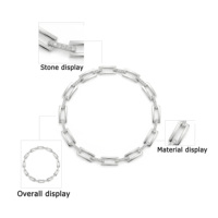 Bracelet en argent sterling 925 perlé tendance pour femme avec zircon cubique éclatant haut de gamme
