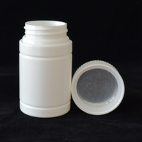 Récipient pharmaceutique de bouteille de HDPE en plastique blanc de 80ml pour la poudre solide orale de comprimé de pilule de médicament avec le bouchon à vis CRC
