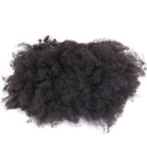 8 pulgadas Afro Puff moño de cabello humano moño postizo para mujer peluca cordón Cola de Caballo rizado Clip en extensiones cola de caballo - Product Image 4