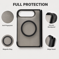 Coque antichoc en TPU PC pour iPhone Duo pliable avec protection intégrale de la charnière, découpes précises, design fin, anti-chute