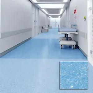 Plancher homogène d'hôpital de rouleaux de vinyle de feuille de PVC de protection de l'environnement de la catégorie T 2mm