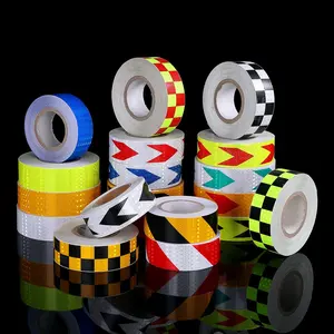 Industrial adhesive pavement marking tape reflective road safety hazard warning tape