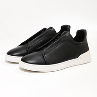 Baskets basses rétro pour hommes en cuir véritable et maille respirante, idéales pour le skateboard et la conduite au printemps